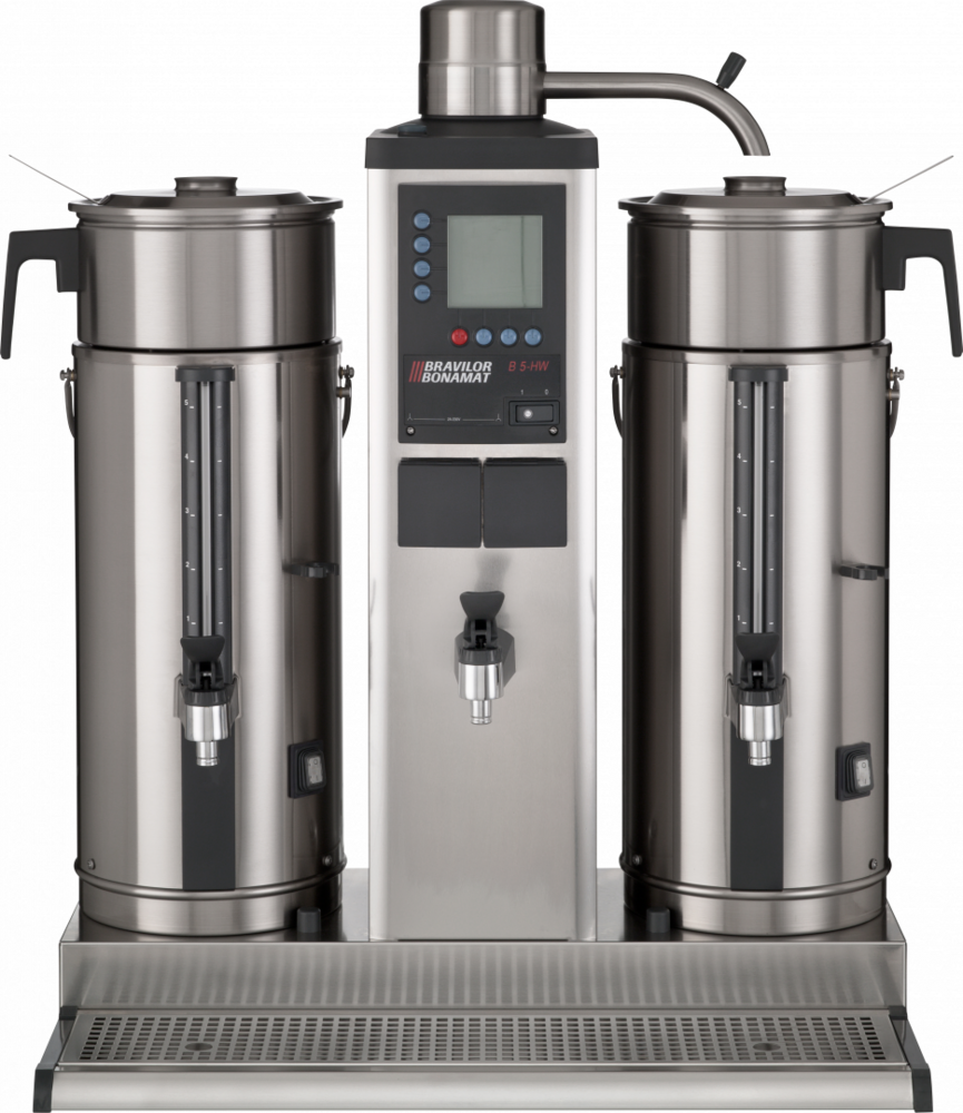 PŘEKAPÁVAČ KÁVY STOLNÍ B5 HW 400V S KOHOUTEM - 2x5L - KOŠOVÉ FILTRY